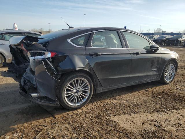 3FA6P0LU3ER350644 - 2014 FORD FUSION SE HYBRID BLACK photo 3