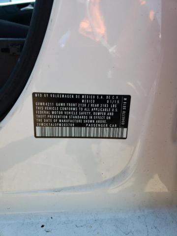 3VW2K7AJ3FM283709 - 2015 VOLKSWAGEN JETTA BASE Ağ foto 13