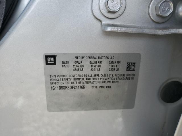 1G11D5SR8DF244766 - 2013 CHEVROLET MALIBU 1LT 银色 照片 12