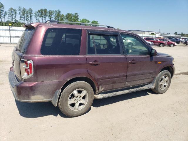 5FNYF18757B030194 - 2007 HONDA PILOT EXL BURGUNDY photo 3