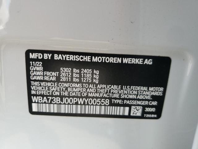 WBA73BJ00PWY00558 - 2023 BMW 540 XI WHITE photo 12