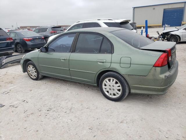 2HGES165X4H623637 - 2004 HONDA CIVIC LX GREEN photo 2