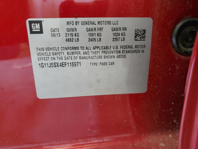 1G11J5SX4EF116971 - 2014 CHEVROLET MALIBU LTZ ბურგუნდია ფოტო 14