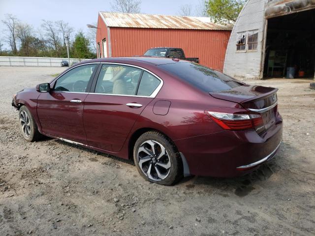 1HGCR2F99GA060286 - 2016 HONDA ACCORD EXL BURGUNDY photo 2