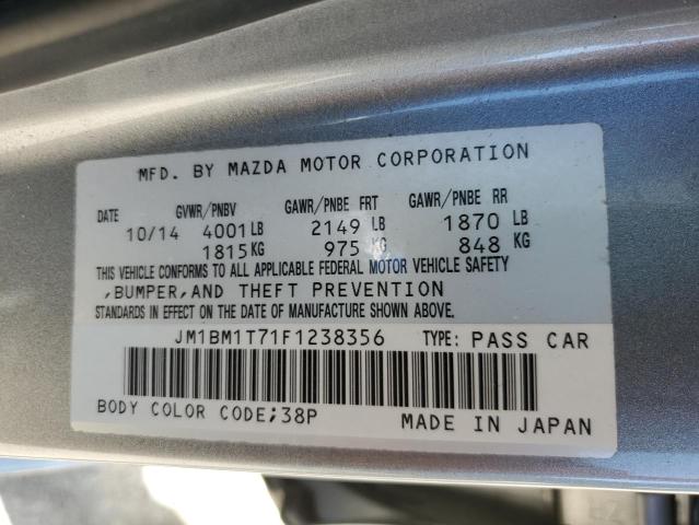 JM1BM1T71F1238356 - 2015 MAZDA 3 SV SILVER photo 12