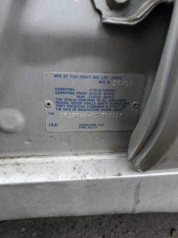 JF1SF65681H752318 - 2001 SUBARU FORESTER S SILVER photo 12