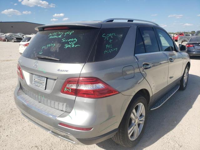 4JGDA5HB7CA023688 - 2012 MERCEDES-BENZ ML 350 4MATIC SILVER photo 4