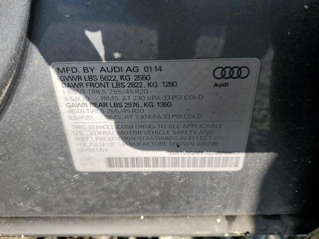 WA1WGAFP4EA078583 - 2014 AUDI Q5 PRESTIGE GRAY photo 13