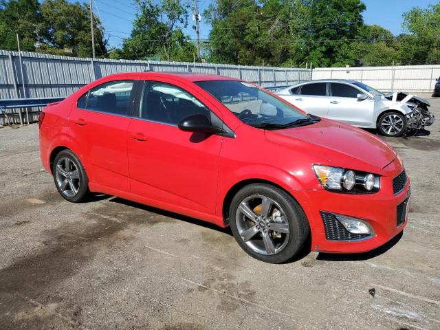 1G1JG5SBXF4213009 - 2015 CHEVROLET SONIC RS RED photo 4