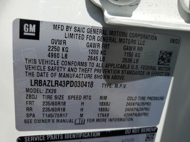 LRBAZLR43PD030418 - 2023 BUICK ENVISION PREFERRED WHITE photo 14