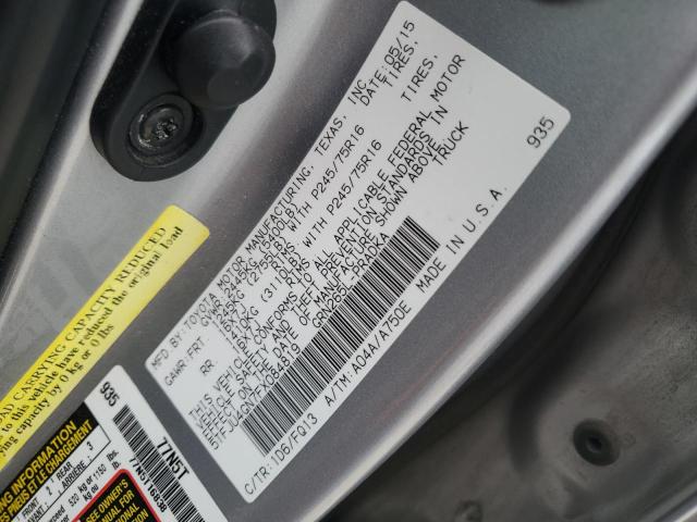 5TFJU4GN7FX084819 - 2015 TOYOTA TACOMA DOUBLE CAB PRERUNNER SILVER photo 13