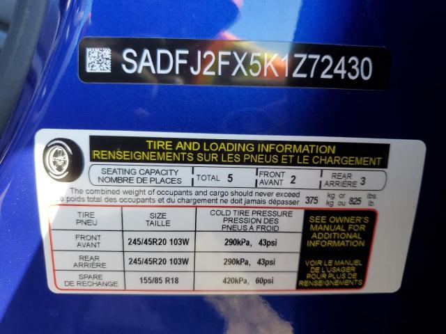 SADFJ2FX5K1Z72430 - 2019 JAGUAR E-PACE S BLUE photo 13