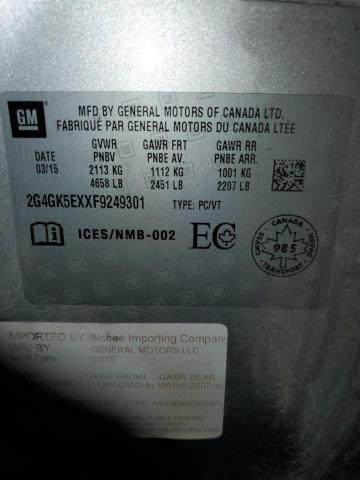 2G4GK5EXXF9249301 - 2015 BUICK REGAL 银色 照片 12