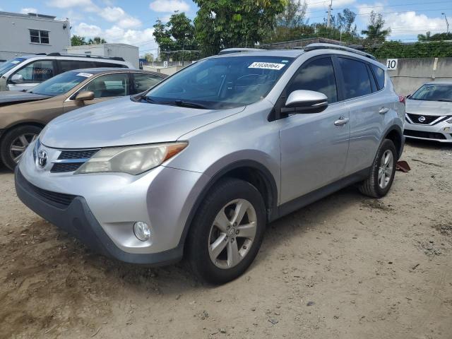 JTMWFREV8DD012302 - 2013 TOYOTA RAV4 XLE SILVER photo 1