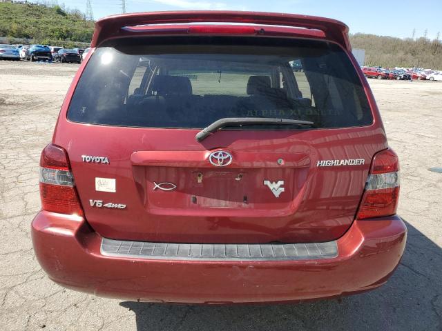 JTEEP21A650121784 - 2005 TOYOTA HIGHLANDER LIMITED MAROON photo 6