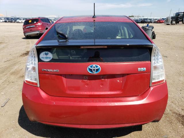 JTDKN3DU7A0041266 - 2010 TOYOTA PRIUS RED photo 6