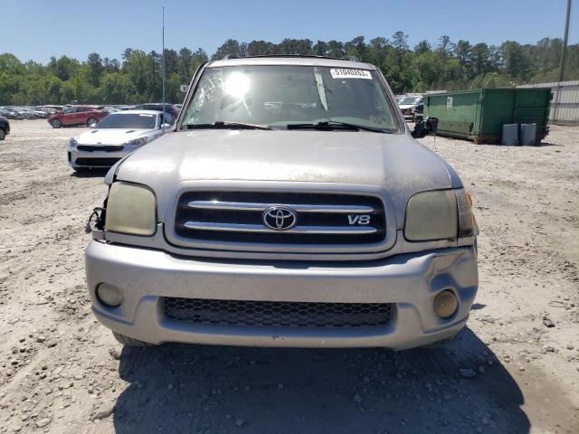 5TDZT38A32S075451 - 2002 TOYOTA SEQUOIA LIMITED SILVER photo 5