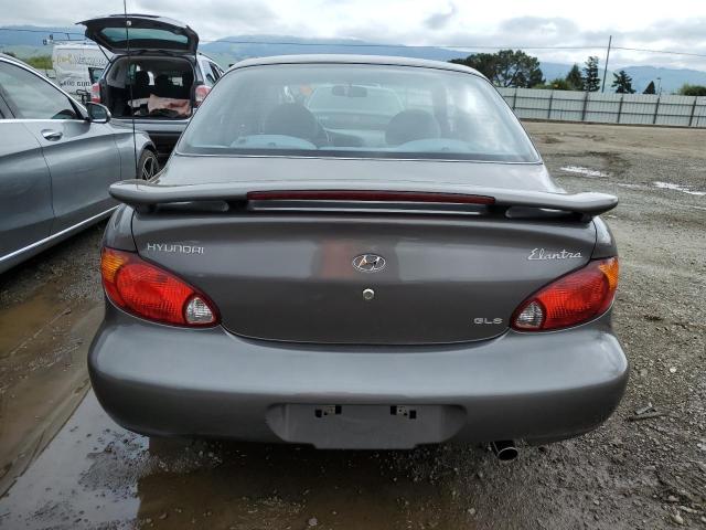 KMHJF35F2YU010868 - 2000 HYUNDAI ELANTRA GLS GRAY photo 6