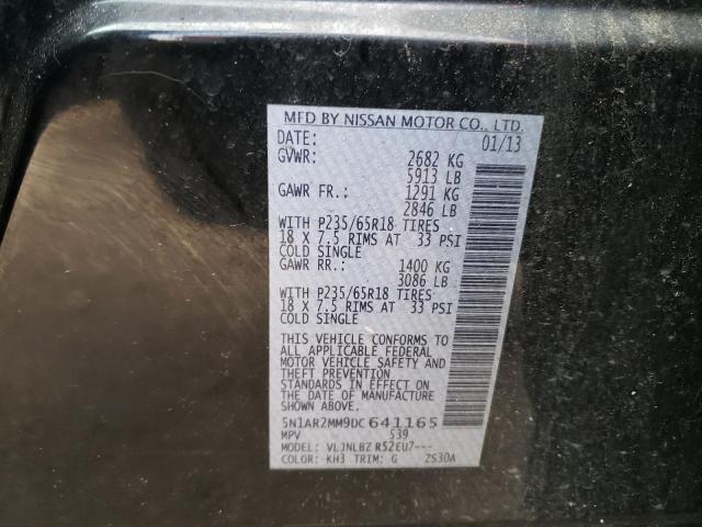 5N1AR2MM9DC641165 - 2013 NISSAN PATHFINDER S 黑色 照片 14