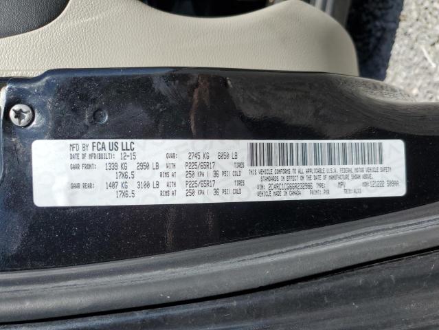 2C4RC1CG6GR232986 - 2016 CHRYSLER TOWN & COU TOURING L CHARCOAL photo 13