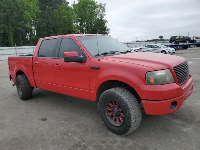 1FTPW12517KD11382 - 2007 FORD F150 SUPERCREW RED photo 4