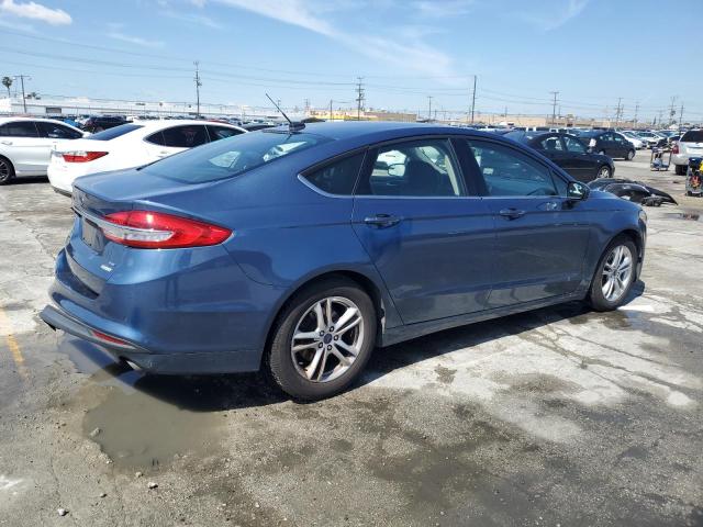 3FA6P0HD5JR204992 - 2018 FORD FUSION SE BLUE photo 3