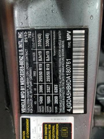 4JGDA5HB6DA180761 - 2013 MERCEDES-BENZ ML 350 4MATIC SILVER photo 13