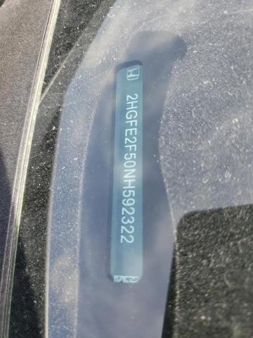 2HGFE2F50NH592322 - 2022 HONDA CIVIC SPORT 银色 照片 12