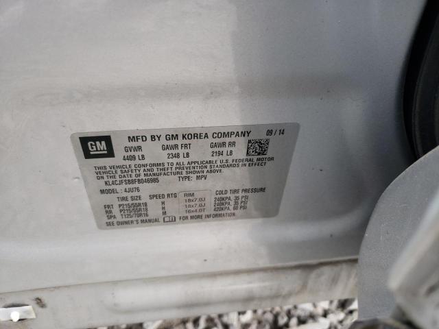 KL4CJFSB8FB046985 - 2015 BUICK ENCORE CONVENIENCE 银色 照片 12