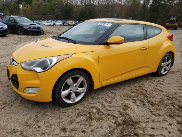 KMHTC6AD8DU111530 - 2013 HYUNDAI VELOSTER YELLOW photo 1