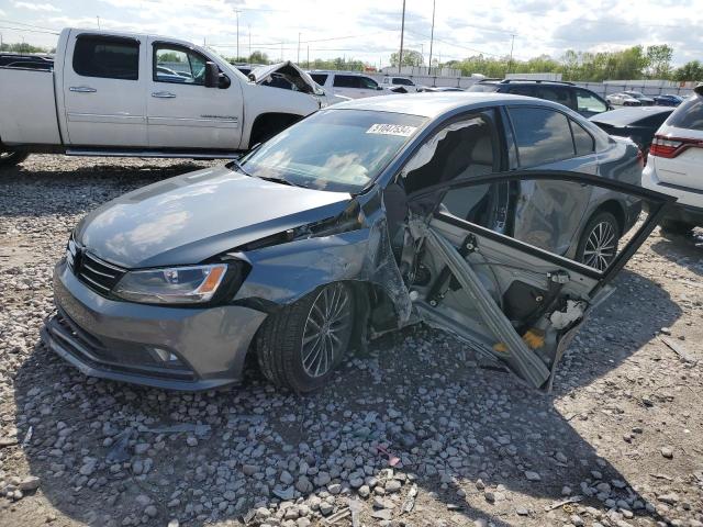 3VWD17AJXFM211563 - 2015 VOLKSWAGEN JETTA SE GRAY photo 1