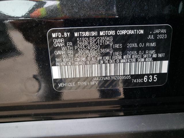 JA4J3VA87RZ009505 - 2024 MITSUBISHI OUTLANDER SE BLACK photo 13