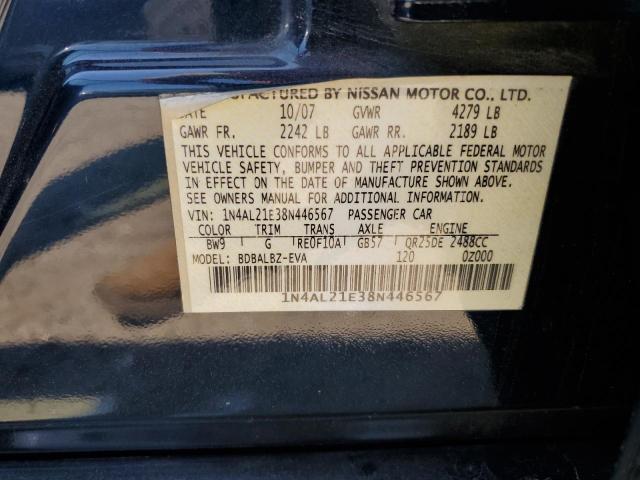 1N4AL21E38N446567 - 2008 NISSAN ALTIMA 2.5 BLUE photo 12