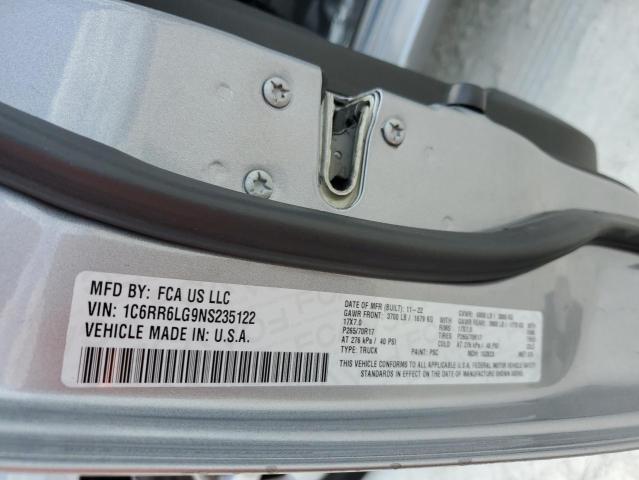 1C6RR6LG9NS235122 - 2022 RAM 1500 CLASS SLT ვერცხლისფერი ფოტო 12