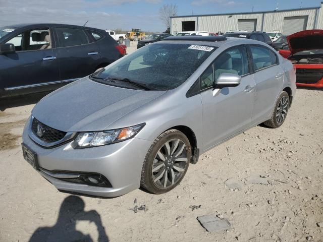 19XFB2F92FE067883 - 2015 HONDA CIVIC EXL SILVER photo 1