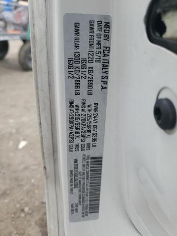ZFBERFAB8J6L13006 - 2018 RAM PROMASTER WHITE photo 13