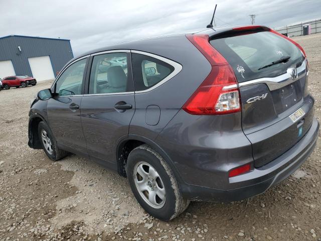 5J6RM4H34FL080048 - 2015 HONDA CR-V LX GRAY photo 2