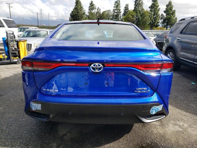 JTDAAAAA0MA001924 - 2021 TOYOTA MIRAI XLE BLUE photo 6