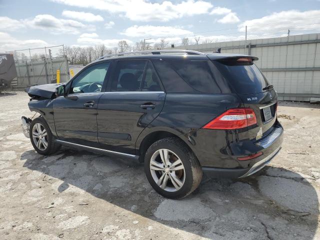 4JGDA5HBXEA342358 - 2014 MERCEDES-BENZ ML 350 4MATIC BLACK photo 2