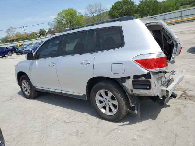 5TDZK3EH6DS102309 - 2013 TOYOTA HIGHLANDER BASE SILVER photo 2