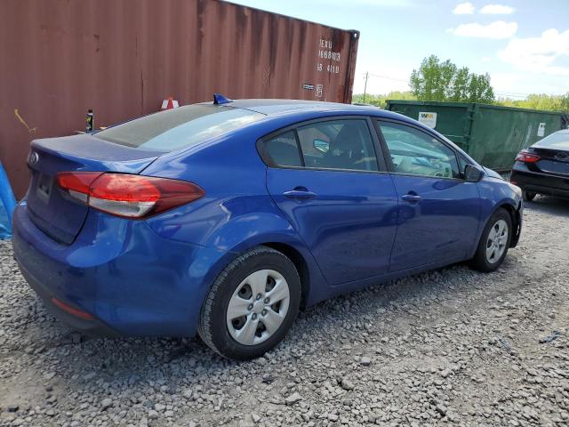 3KPFK4A77HE043017 - 2017 KIA FORTE LX BLUE photo 3