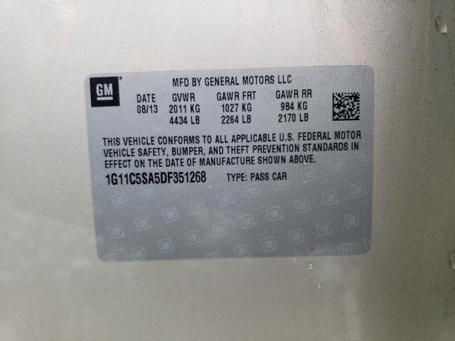 1G11C5SA5DF351268 - 2013 CHEVROLET MALIBU 1LT GOLD photo 12