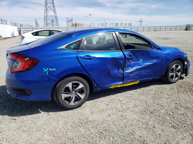 19XFC2F67LE209224 - 2020 HONDA CIVIC LX BLUE photo 3