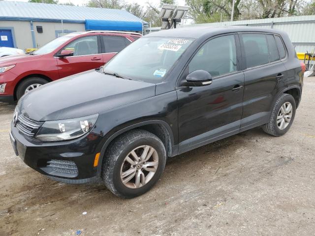 WVGAV7AX8CW531907 - 2012 VOLKSWAGEN TIGUAN S BLACK photo 1