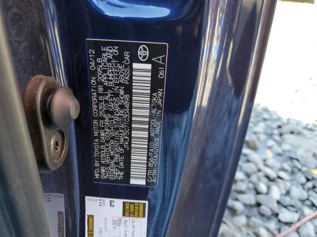 JTKJF5C71C3044898 - 2012 TOYOTA SCION TC 蓝色 照片 12