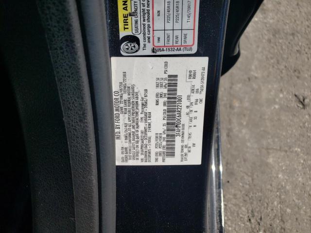 3FAHP0DC6AR221001 - 2010 FORD FUSION SPORT BLACK photo 12