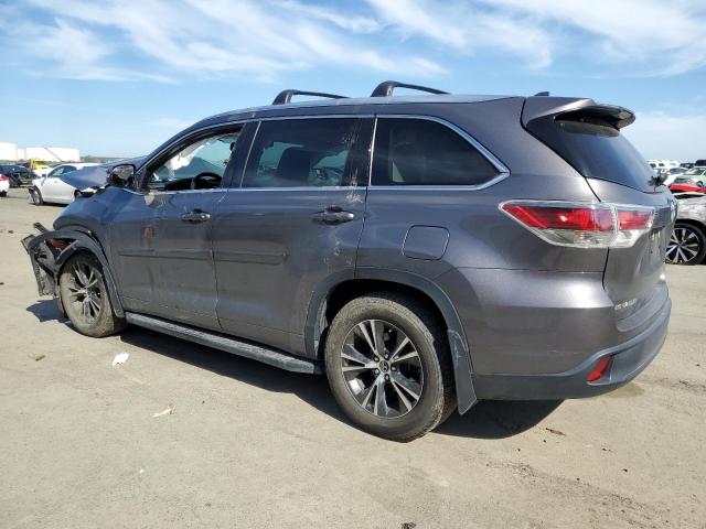 5TDJKRFHXGS507110 - 2016 TOYOTA HIGHLANDER XLE GRAY photo 2