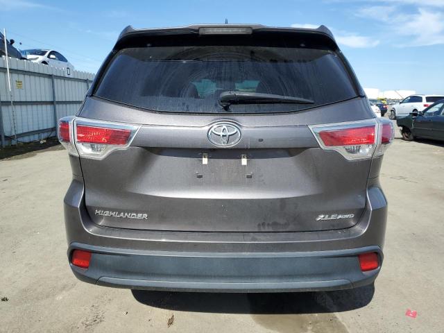 5TDJKRFHXGS507110 - 2016 TOYOTA HIGHLANDER XLE GRAY photo 6