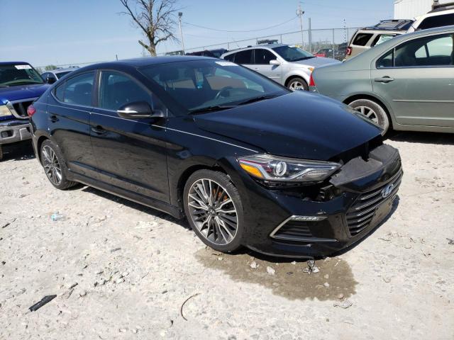 KMHD04LB7JU558472 - 2018 HYUNDAI ELANTRA SPORT BLACK photo 4