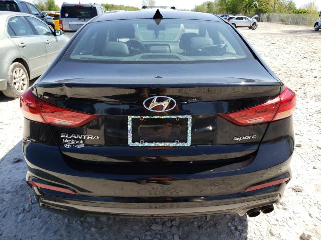 KMHD04LB7JU558472 - 2018 HYUNDAI ELANTRA SPORT BLACK photo 6